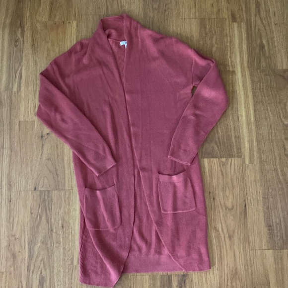 BP Stitch Curved Hem Cardigan in Pink Cedar - Picture 1 of 13